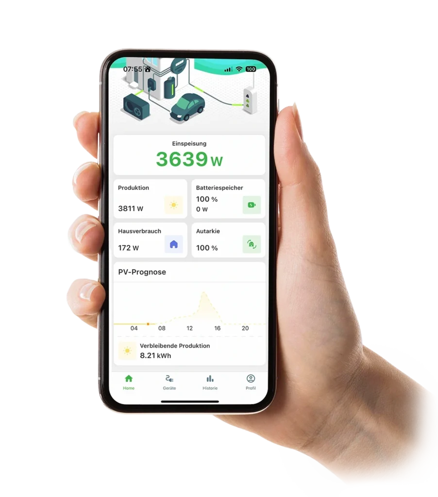 Aufnahme der App "Stromintelligenz" von IntHome